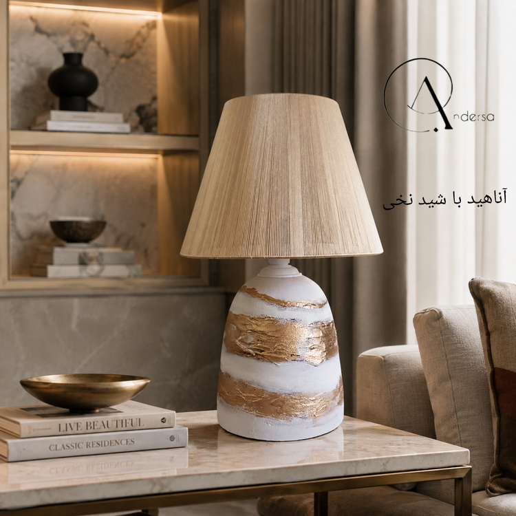 آباژور رومیزی سفالی پتینه مدل آناهید